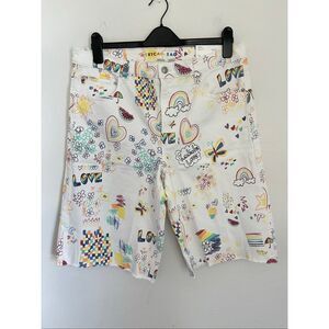 AMERICAN EAGLE Pride Stretch Low-Rise Baggy Bermuda Short Size 12 NWT